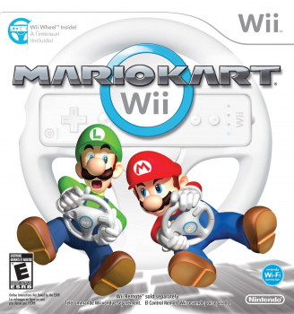 Nintendo Wii Mario Kart With Wheel NTSC | RVL-R-RMCE